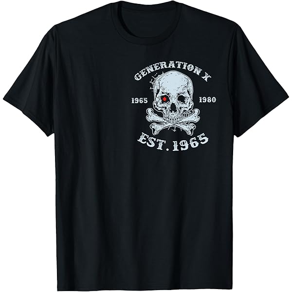Amazon.com: Gen X 1965 The Badass Generation Skull Skeleton